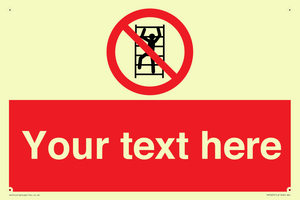 Custom prohibition No climbing